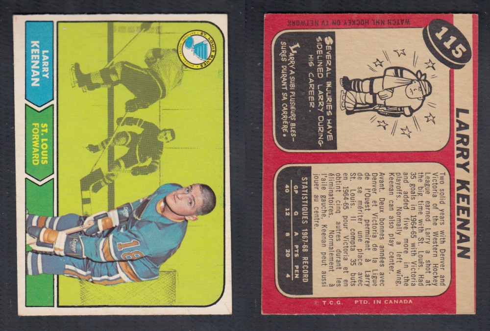 1968-69 O-PEE-CHEE HOCKEY CARD #114 R. BERENSON photo