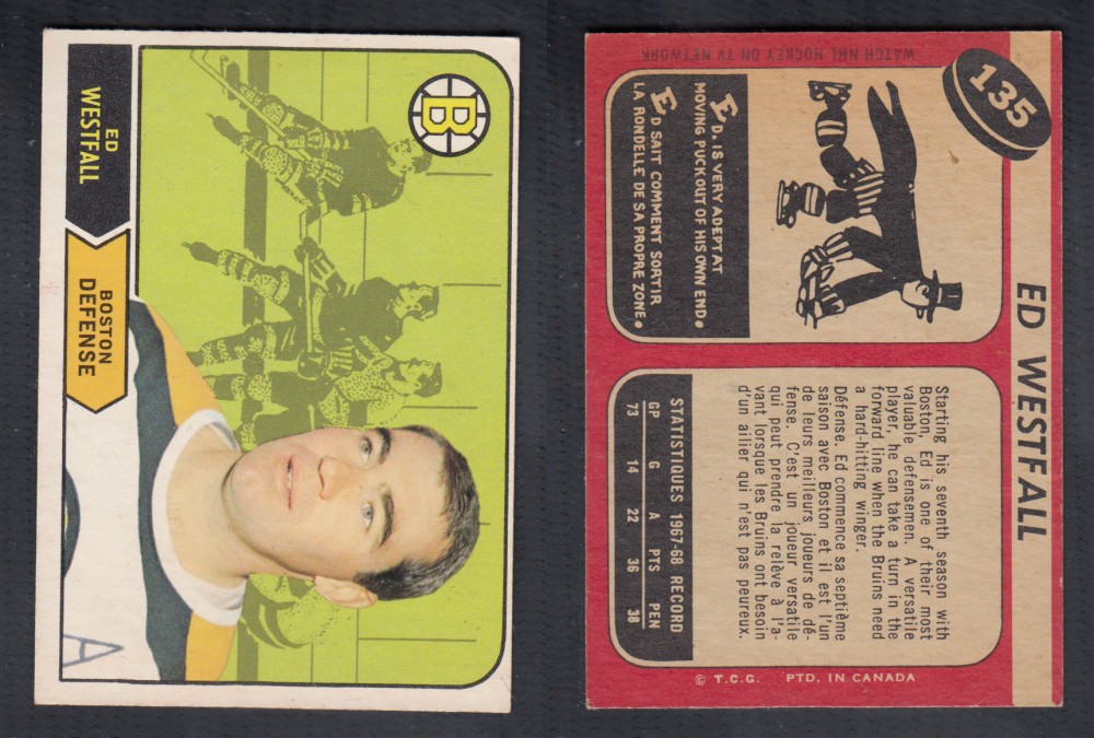 1968-69 O-PEE-CHEE HOCKEY CARD #135 E. WESTFALL photo