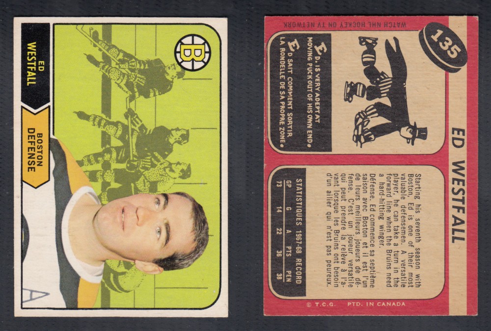 1968-69 O-PEE-CHEE HOCKEY CARD #135 E. WESTFALL photo