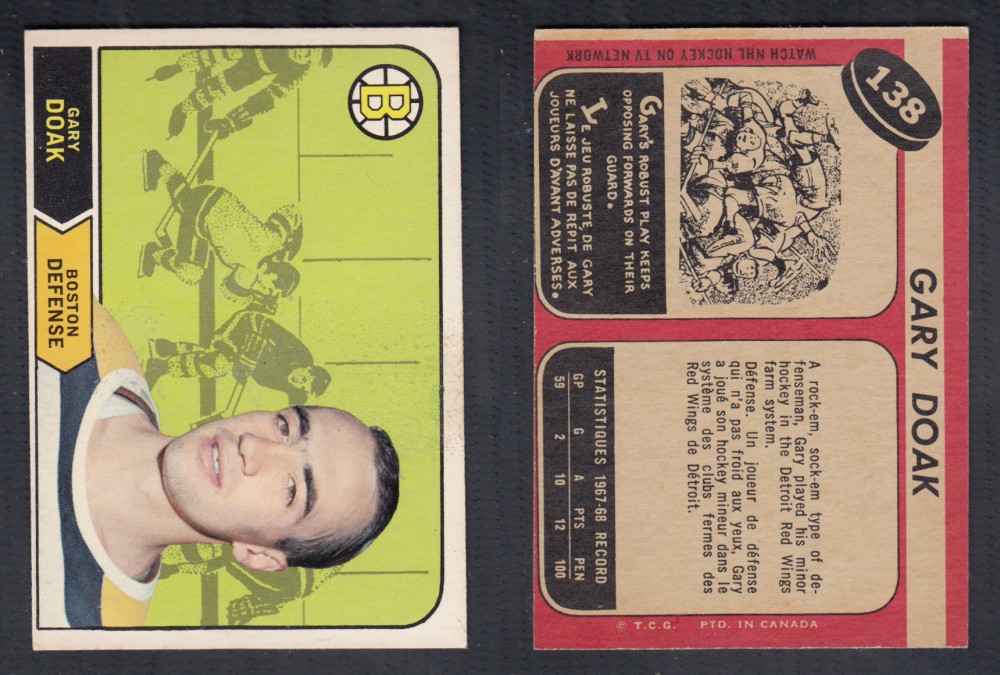 1968-69 O-PEE-CHEE HOCKEY CARD #138 G. DOAK photo