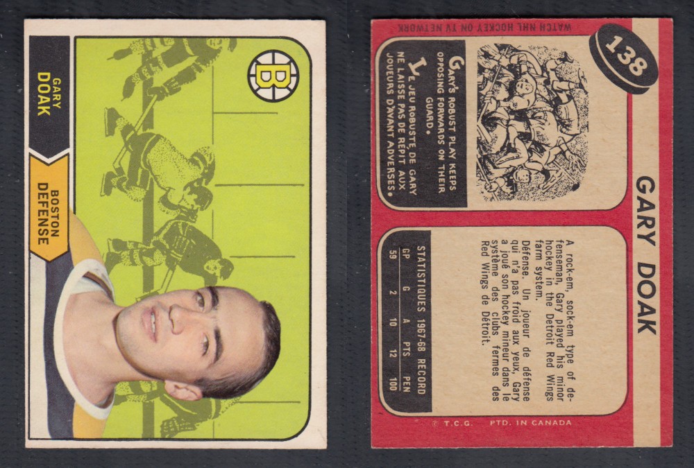 1968-69 O-PEE-CHEE HOCKEY CARD #138 G. DOAK photo