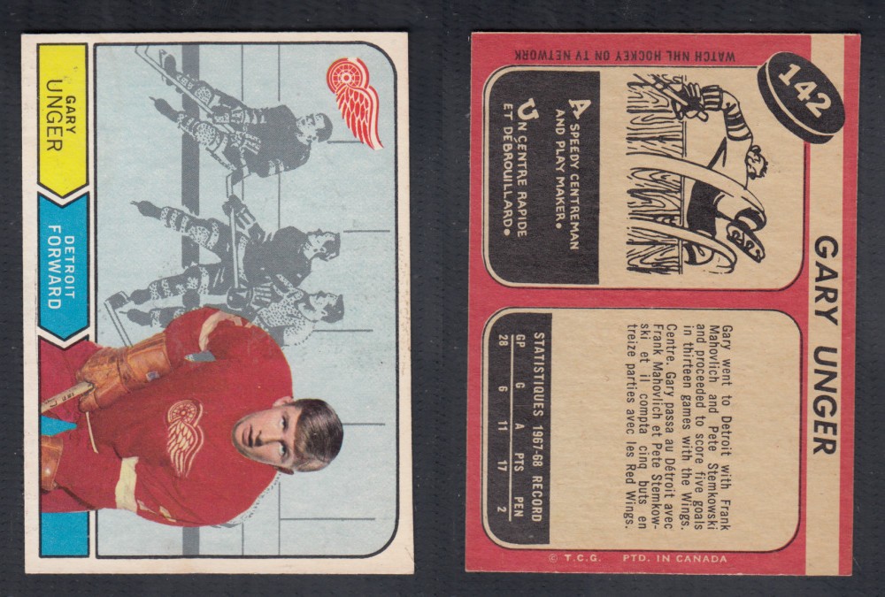 1968-69 O-PEE-CHEE HOCKEY CARD #142 G. UNGER photo