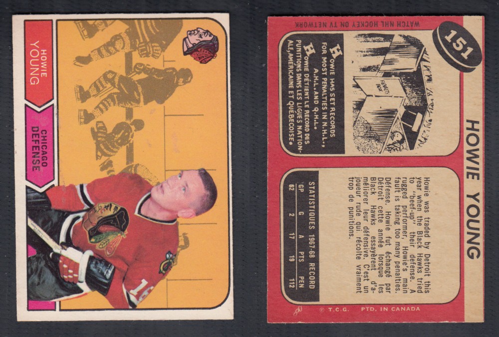 1968-69 O-PEE-CHEE HOCKEY CARD #151 H. YOUNG photo