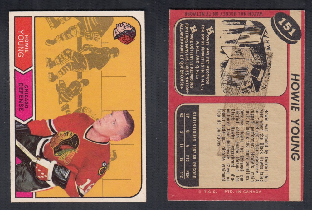 1968-69 O-PEE-CHEE HOCKEY CARD #151 H. YOUNG photo