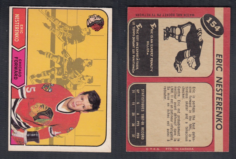 1968-69 O-PEE-CHEE HOCKEY CARD #154 E. NESTERENKO photo