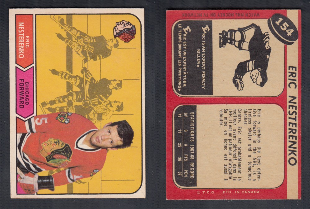 1968-69 O-PEE-CHEE HOCKEY CARD #154 E. NESTERENKO photo