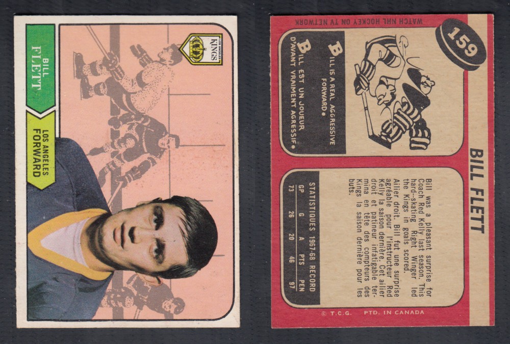 1968-69 O-PEE-CHEE HOCKEY CARD #159 B. FLETT photo