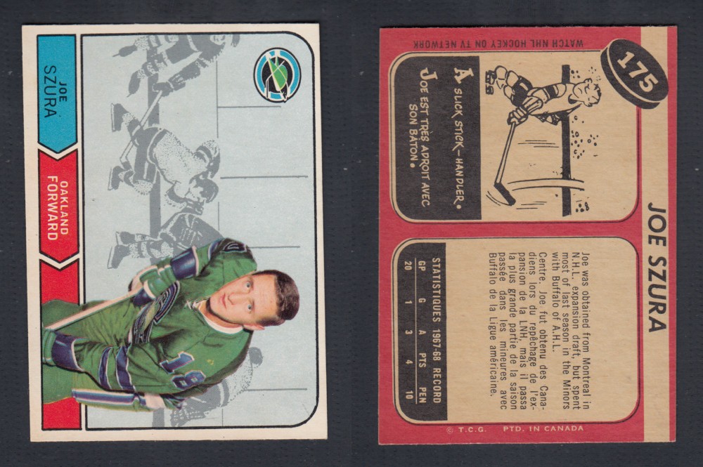 1968-69 O-PEE-CHEE HOCKEY CARD #175 J. SZURA photo