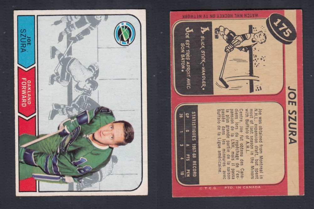 1968-69 O-PEE-CHEE HOCKEY CARD #175 J. SZURA photo