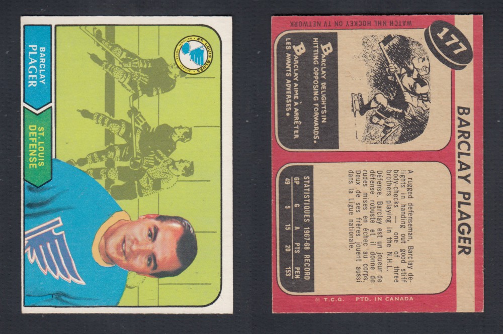 1968-69 O-PEE-CHEE HOCKEY CARD #177 B. PLAGER photo