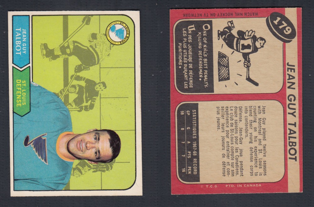 1968-69 O-PEE-CHEE HOCKEY CARD #179 J. TALBOT photo