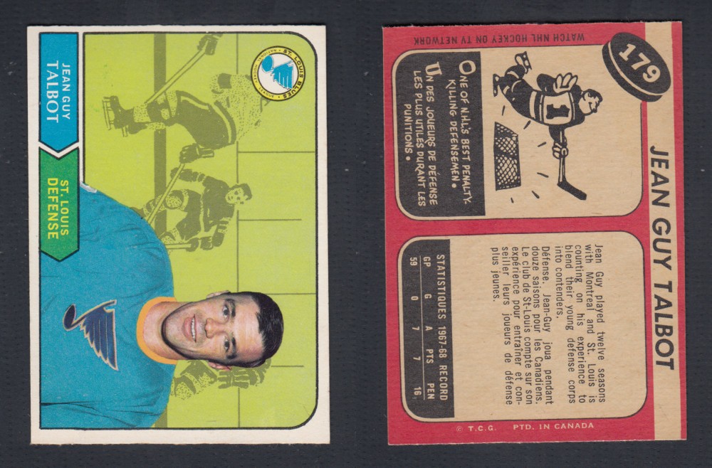 1968-69 O-PEE-CHEE HOCKEY CARD #179 J. TALBOT photo