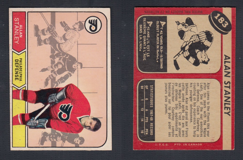 1968-69 O-PEE-CHEE HOCKEY CARD #183 A. STANLEY photo