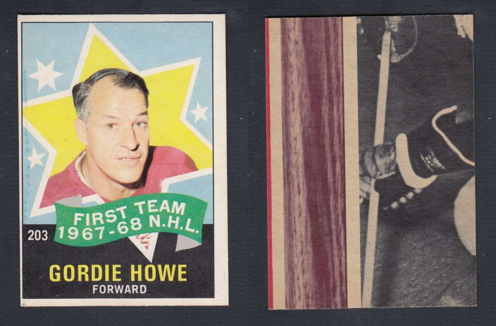 1968-69 O-PEE-CHEE HOCKEY CARD #203 FIRST TEAM G. HOWE photo