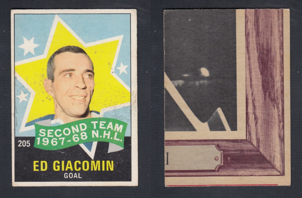 1968-69 O-PEE-CHEE HOCKEY CARD #205 SECOND TEAM E. GIACOMIN photo