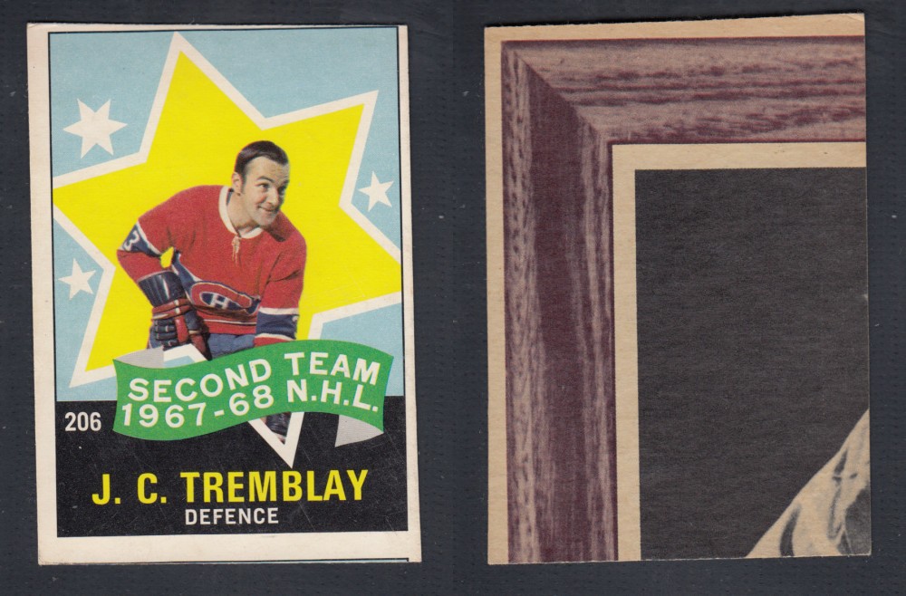 1968-69 O-PEE-CHEE HOCKEY CARD #206 SECOND TEAM J. TREMBLAY photo