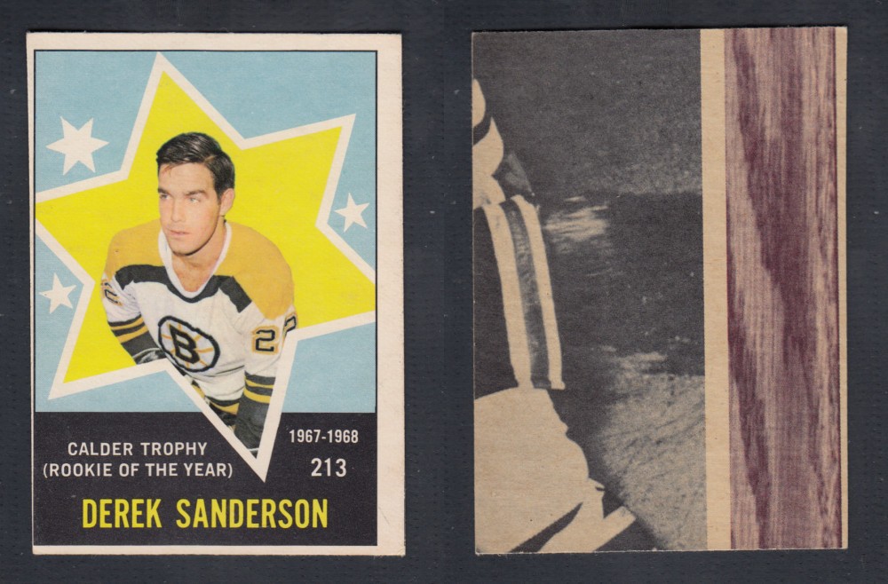 1968-69 O-PEE-CHEE HOCKEY CARD #213 CALDER TROPHY D. SANDERSON photo