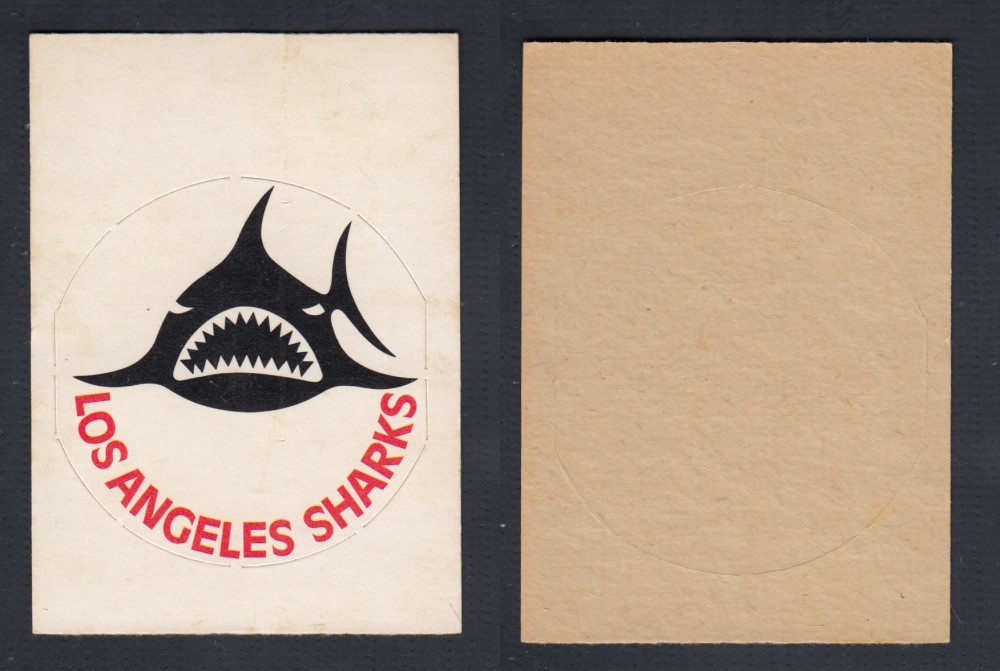 1972-73 O-PEE-CHEE TEAM EMBLEM WHA LOS ANGELES SHARKS photo