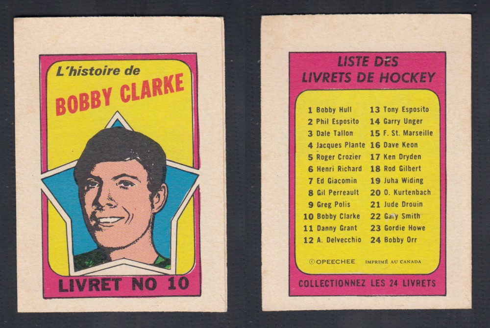 1971-72 O-PEE-CHEE STORY BOOKLET FRENCH #10 B. CLARKE photo