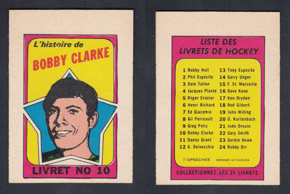 1971-72 O-PEE-CHEE STORY BOOKLET FRENCH #10 B. CLARKE photo