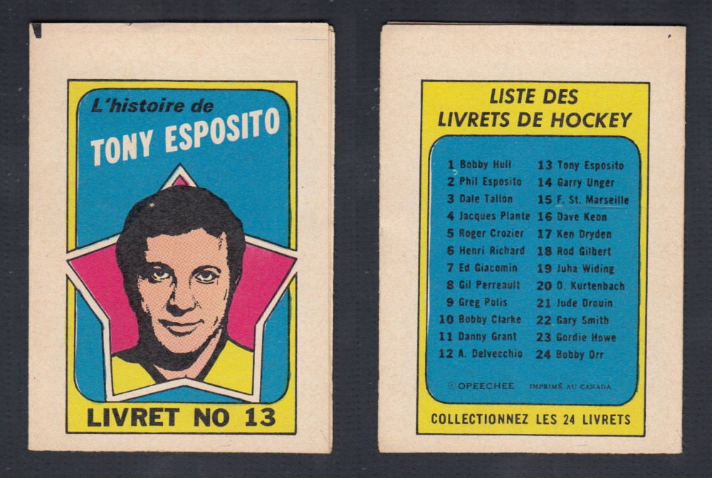 1971-72 O-PEE-CHEE STORY BOOKLET FRENCH #13 T. ESPOSITO photo