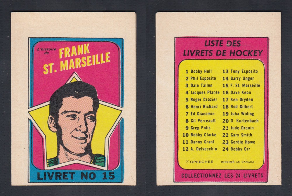 1971-72 O-PEE-CHEE STORY BOOKLET FRENCH #15 F. ST. MARSEILLE photo