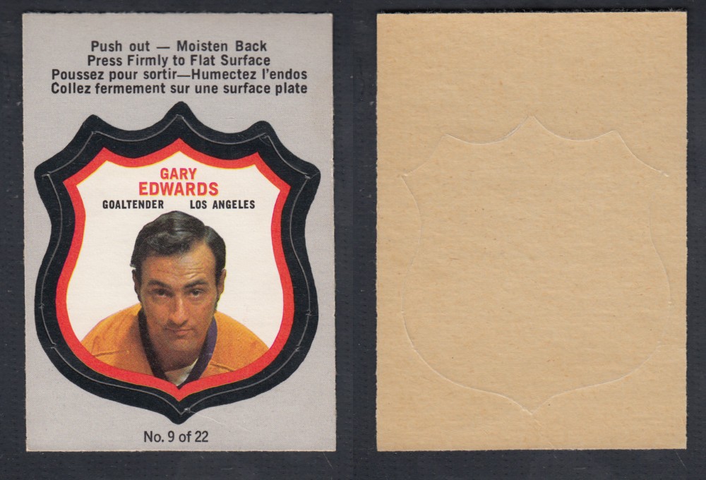 1972-73 O-PEE-CHEE PLAYER CREST #9 G. EDWARDS photo