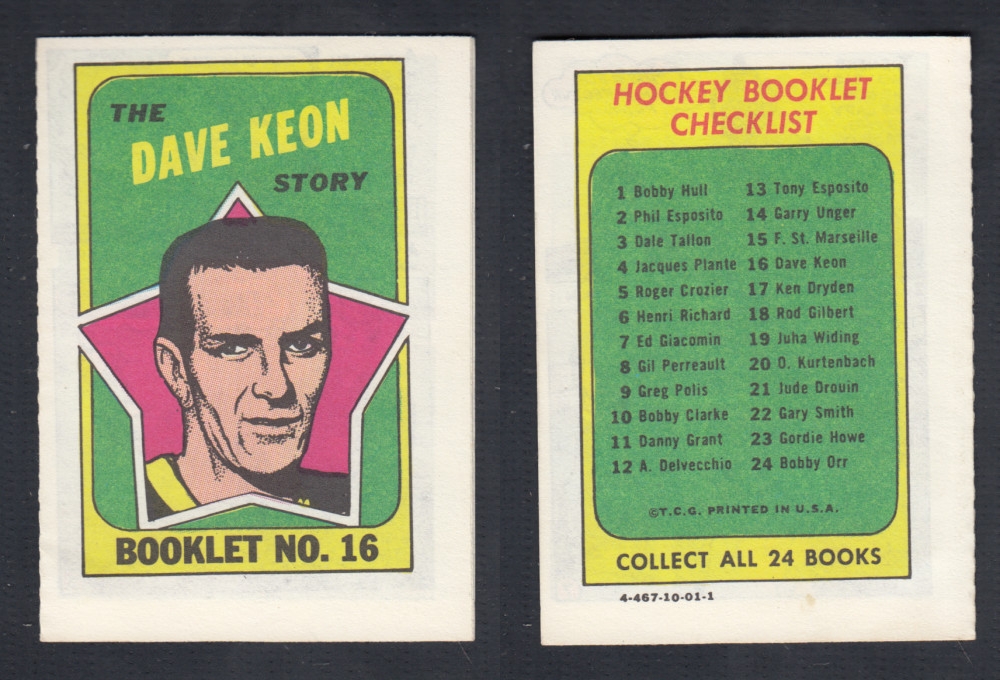 1971-72 TOPPS STORY BOOKLET #16 D. KEON photo