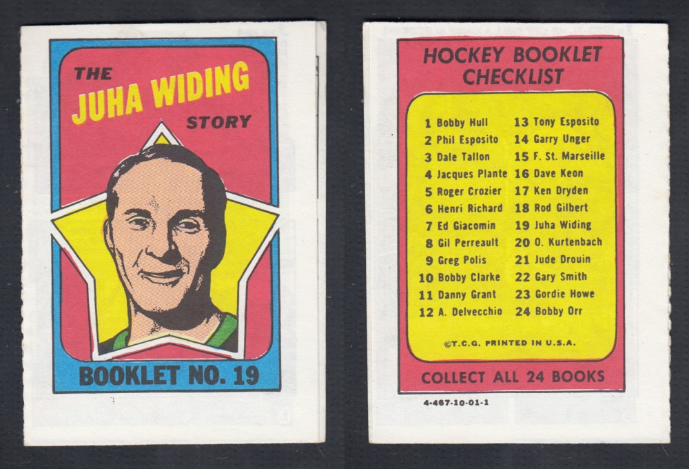 1971-72 TOPPS STORY BOOKLET #19 J. WIDING photo