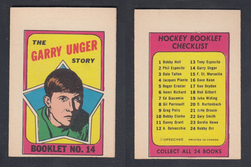 1971-72 O-PEE-CHEE STORY BOOKLET #14 G. UNGER photo