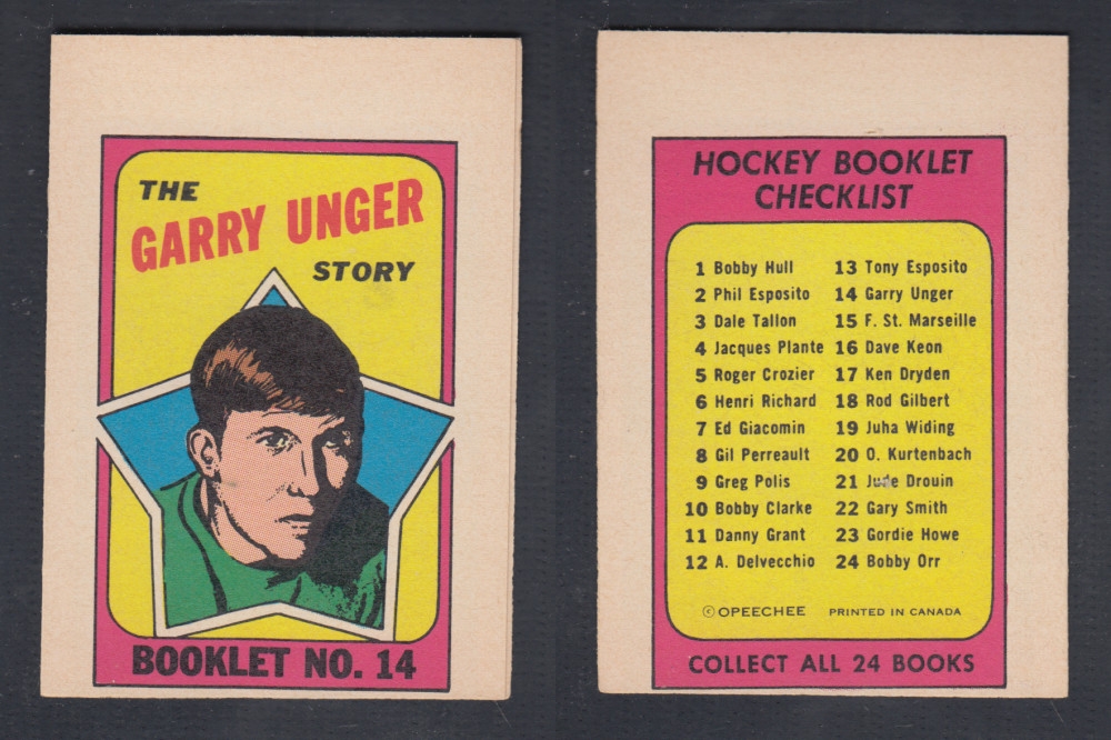 1971-72 O-PEE-CHEE STORY BOOKLET #14 G. UNGER photo