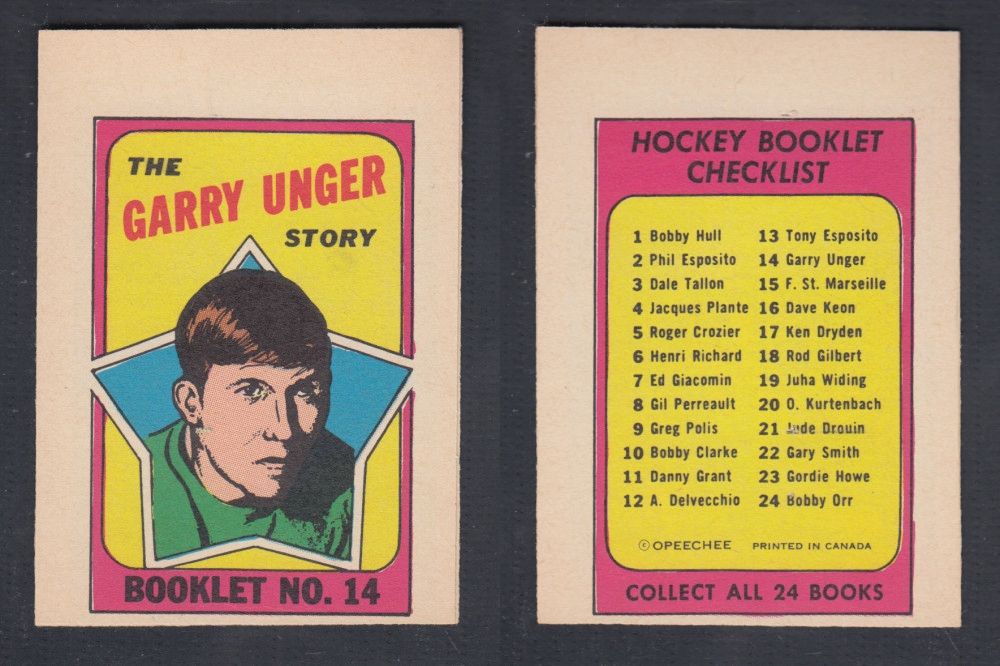 1971-72 O-PEE-CHEE STORY BOOKLET #14 G. UNGER photo