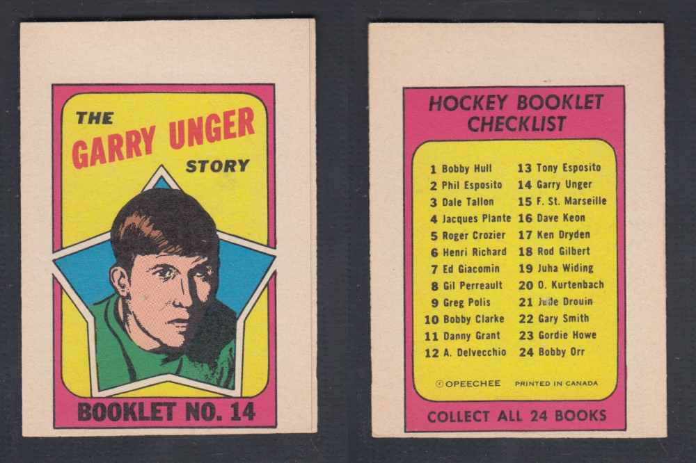 1971-72 O-PEE-CHEE STORY BOOKLET #14 G. UNGER photo
