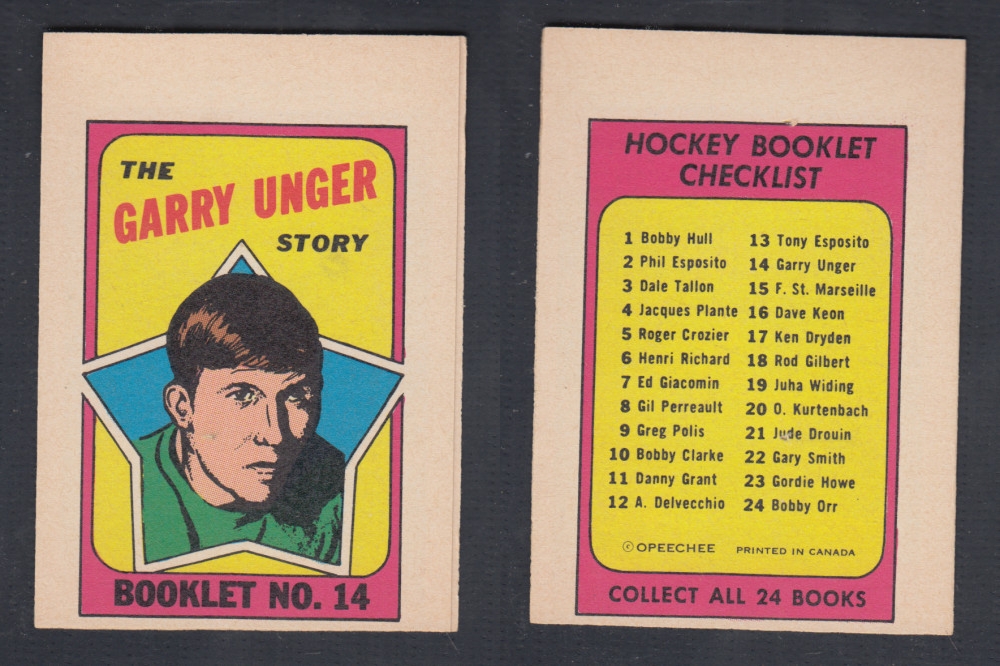 1971-72 O-PEE-CHEE STORY BOOKLET #14 G. UNGER photo