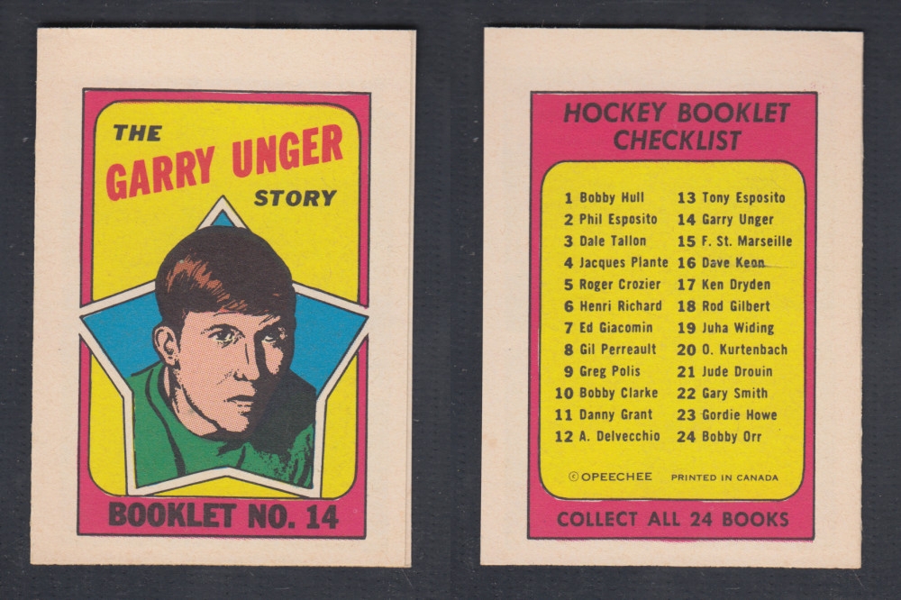 1971-72 O-PEE-CHEE STORY BOOKLET #14 G. UNGER photo