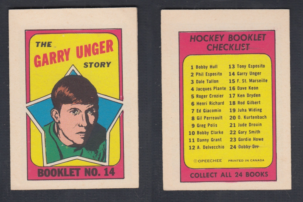 1971-72 O-PEE-CHEE STORY BOOKLET #14 G. UNGER photo