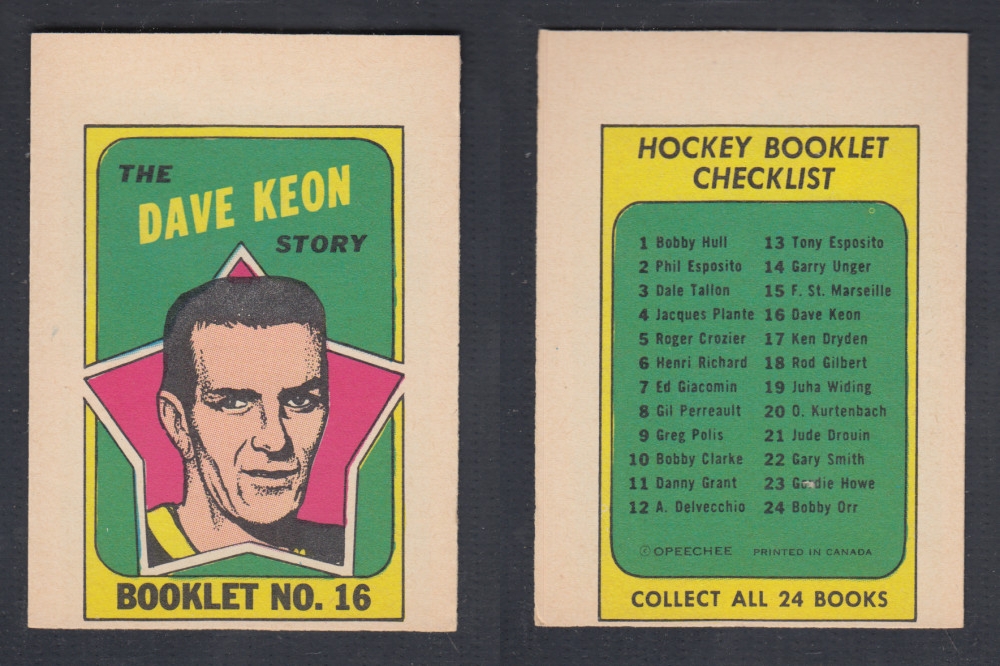 1971-72 O-PEE-CHEE STORY BOOKLET #16 D. KEON photo