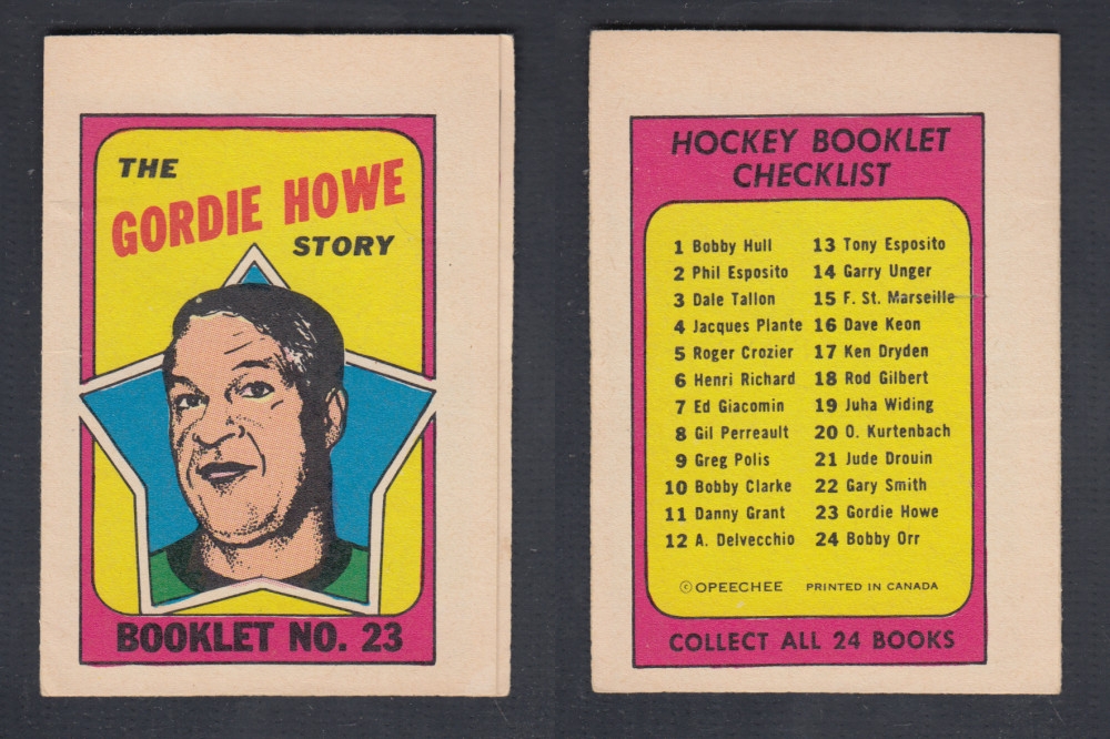 1971-72 O-PEE-CHEE STORY BOOKLET #23 G. HOWE photo