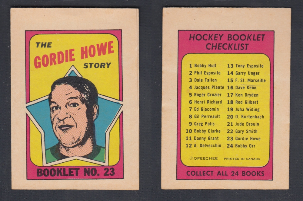1971-72 O-PEE-CHEE STORY BOOKLET #23 G. HOWE photo