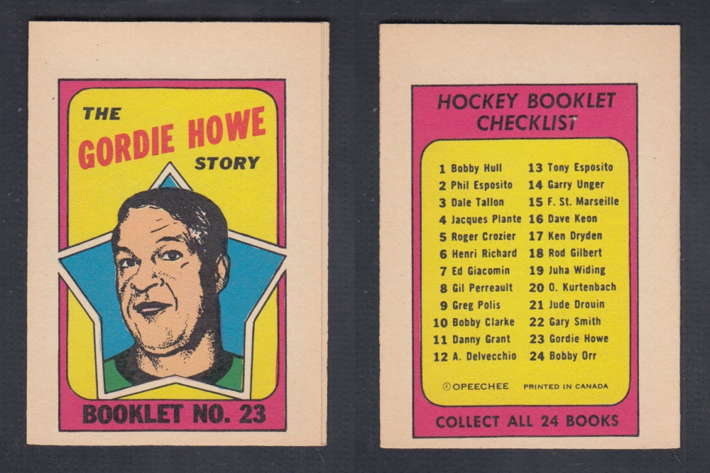 1971-72 O-PEE-CHEE STORY BOOKLET #23 G. HOWE photo