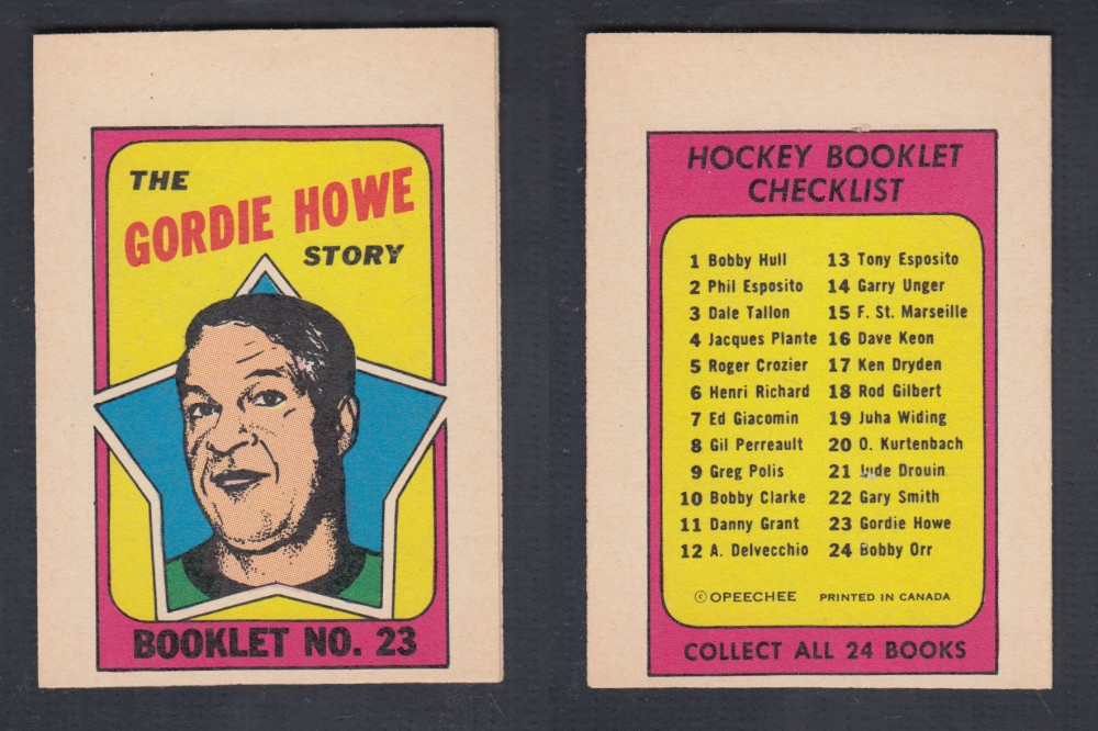 1971-72 O-PEE-CHEE STORY BOOKLET #23 G. HOWE photo