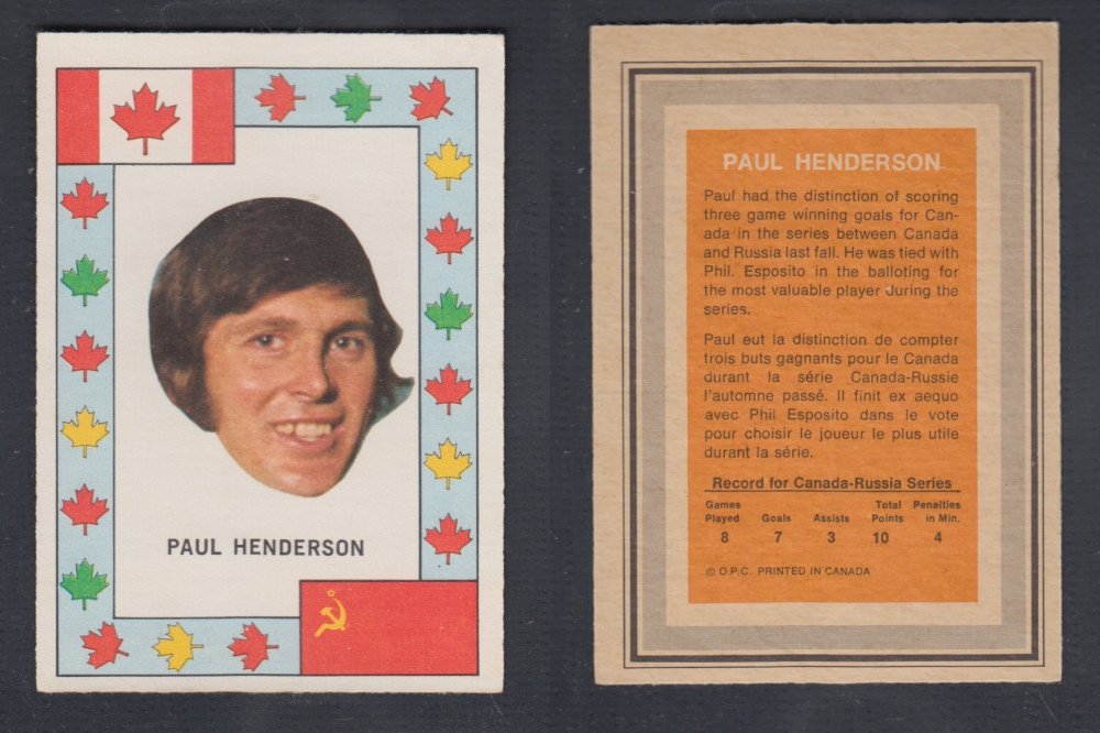 1972-73 O-PEE-CHEE TEAM CANADA P. HENDERSON photo