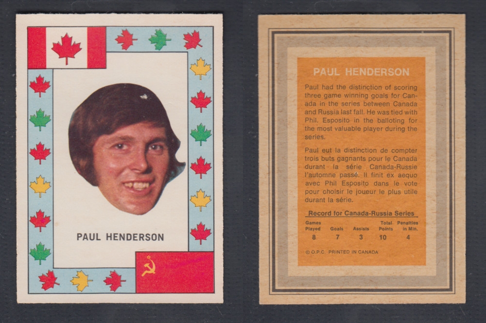 1972-73 O-PEE-CHEE TEAM CANADA P. HENDERSON photo