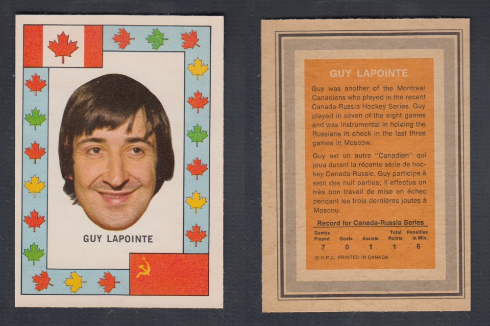 1972-73 O-PEE-CHEE TEAM CANADA G. LAPOINTE photo