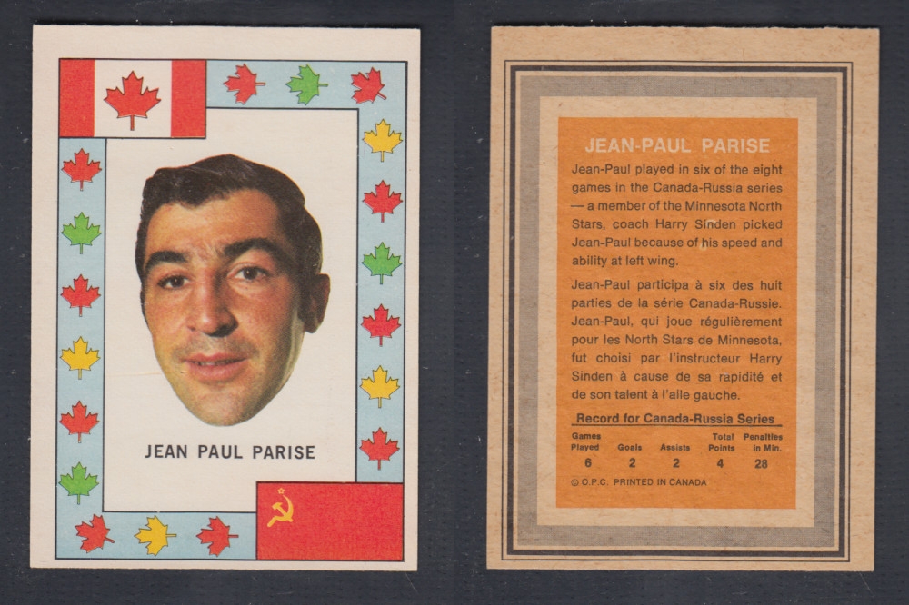 1972-73 O-PEE-CHEE TEAM CANADA J-P. PARISE photo