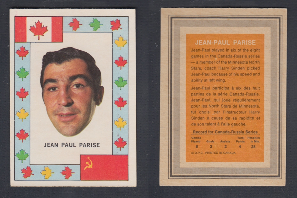 1972-73 O-PEE-CHEE TEAM CANADA J-P. PARISE photo