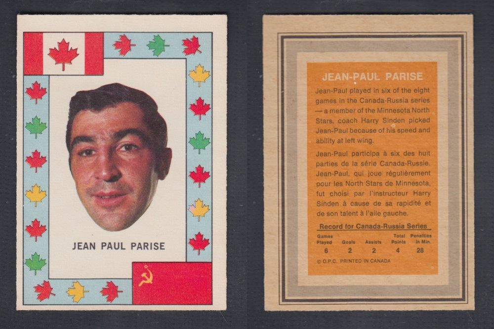 1972-73 O-PEE-CHEE TEAM CANADA J-P. PARISE photo