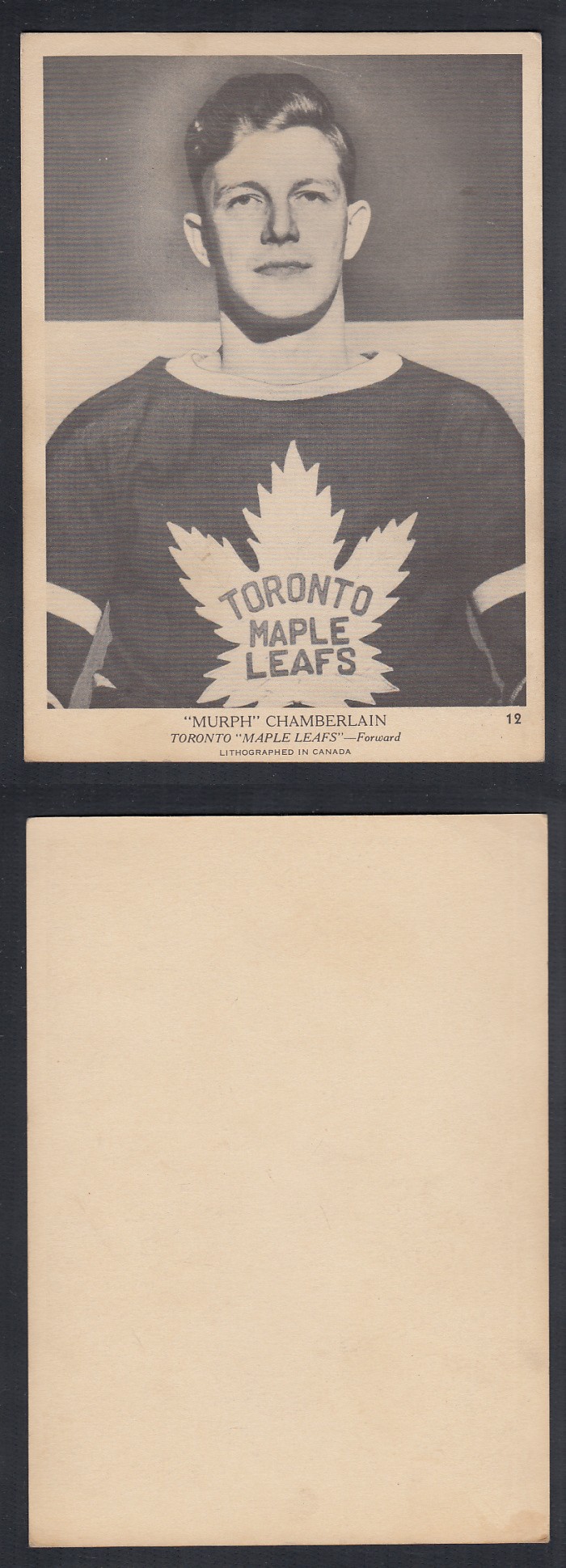 1939-40 O-PEE-CHEE HOCKEY CARD #12 M. CHAMBERLAIN photo