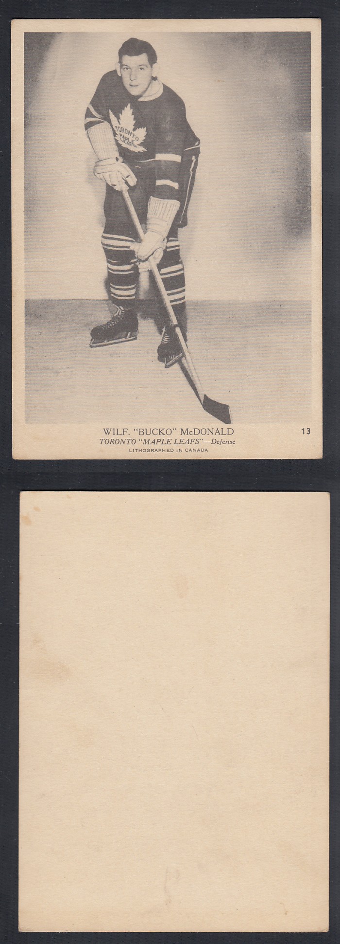 1939-40 O-PEE-CHEE HOCKEY CARD #13 W. MCDONALD photo