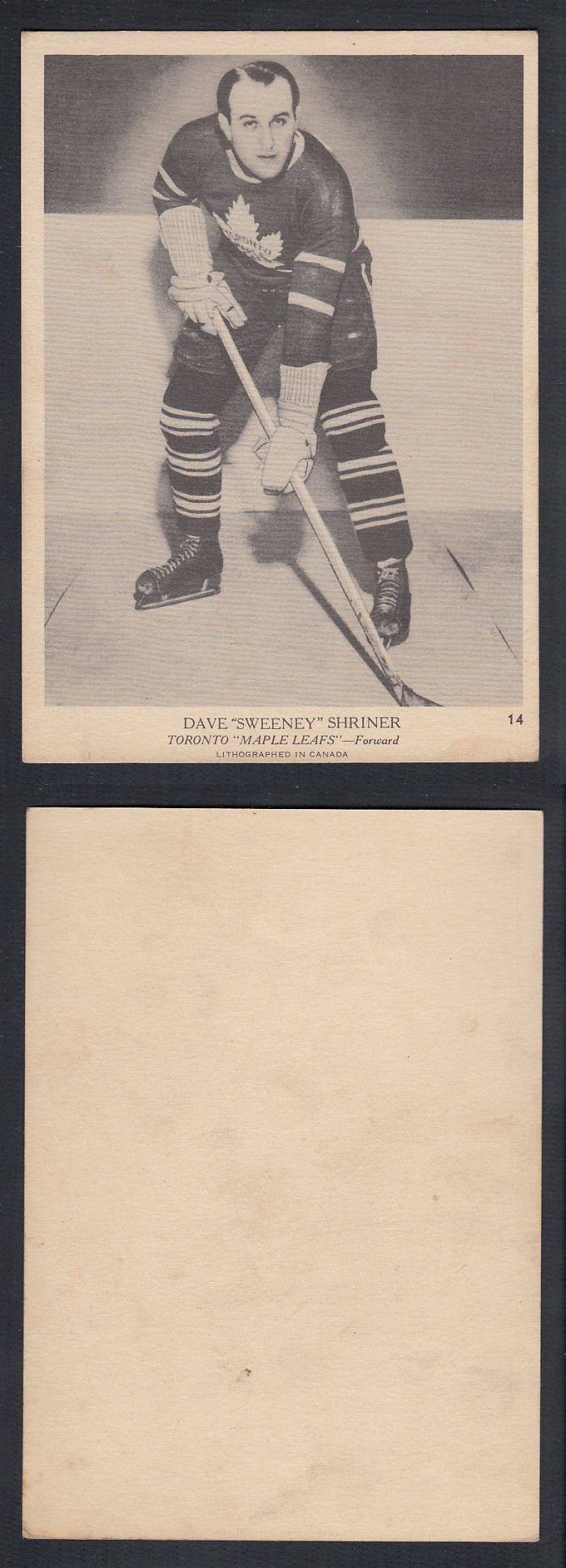 1939-40 O-PEE-CHEE HOCKEY CARD #14 D. SHRINER photo